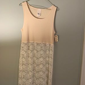 Blue Wren Cream & Lace Swimsuit Cover-up, NWT